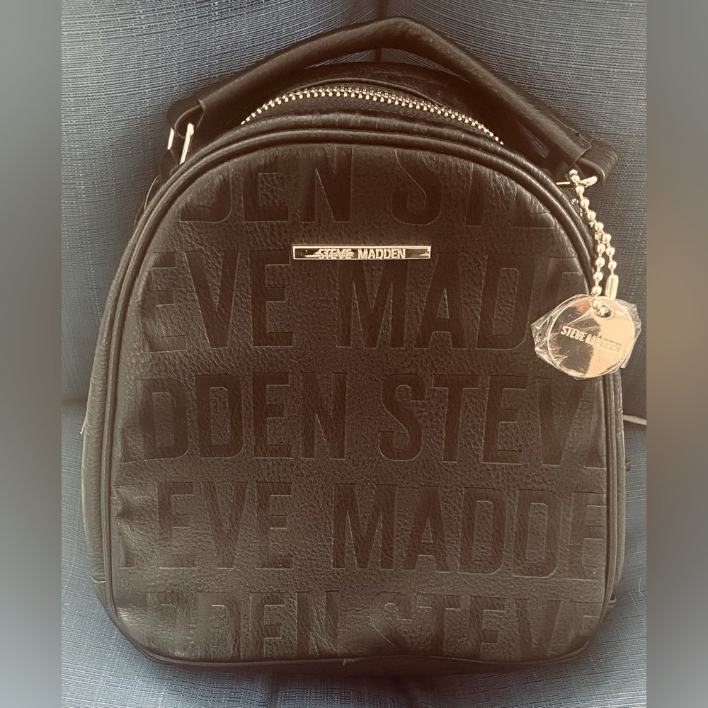 NWT Steve Madden Logo Backpack w/Gold Hardware